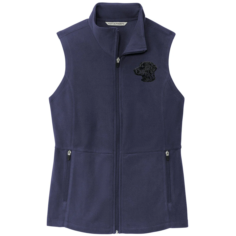 Curly-Coated Retriever Embroidered Women's Fleece Vest