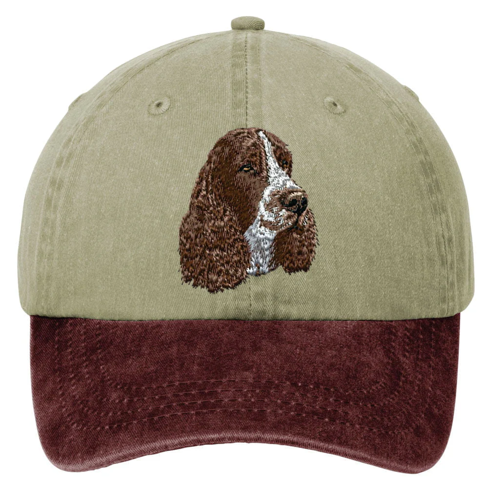 English Springer Spaniel  Embroidered Two Tone Baseball Cap - Image 2