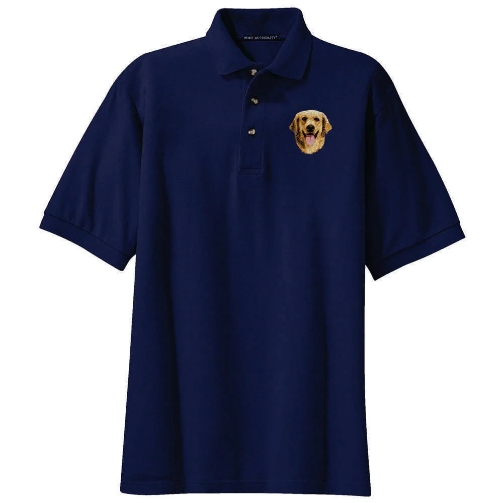 Golden Retriever Embroidered Polo Shirt