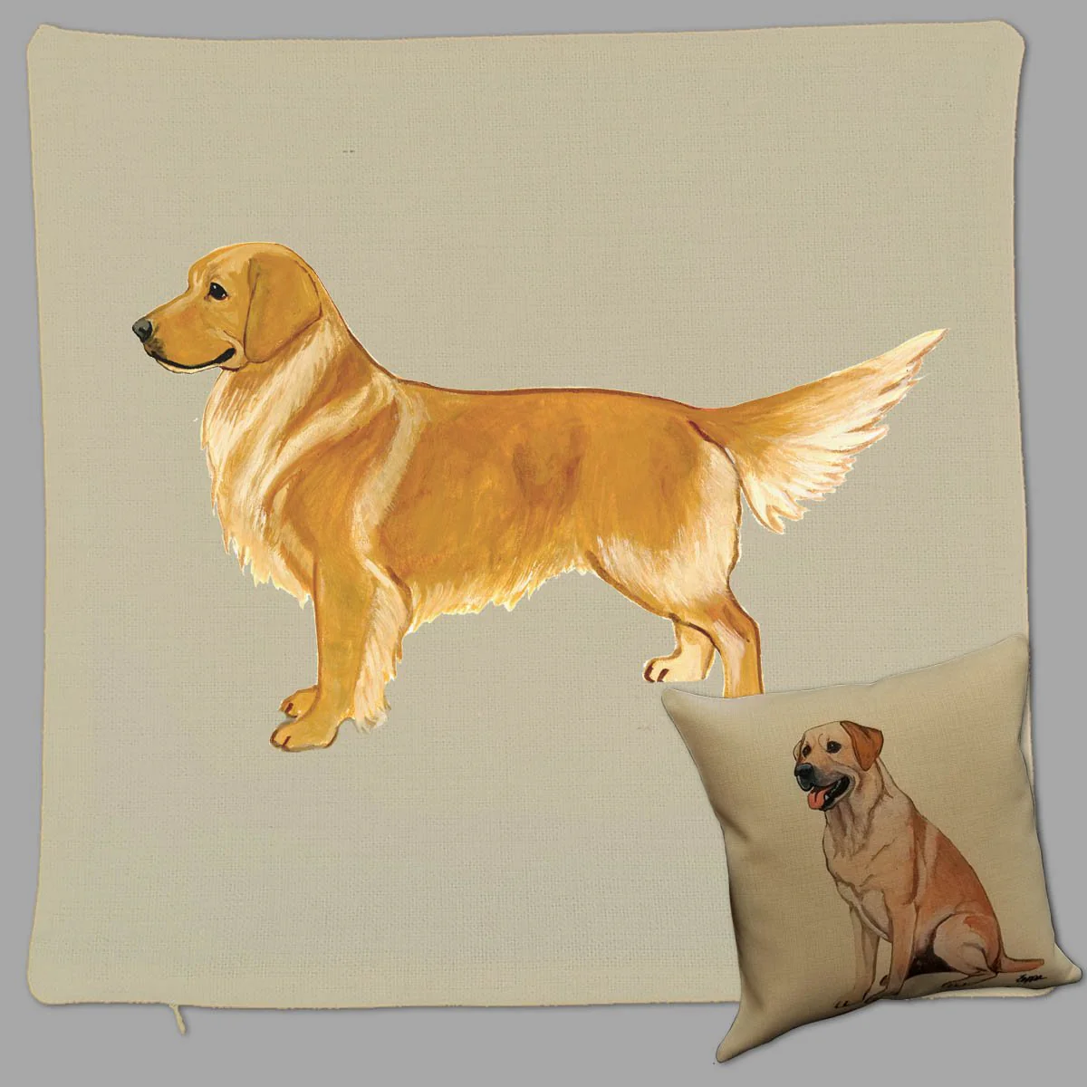 Golden Retriever Pillow Cover - Image 2