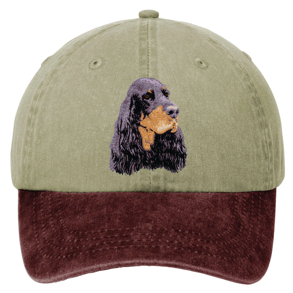 Gordon Setter  Embroidered Two Tone Baseball Cap - Image 2