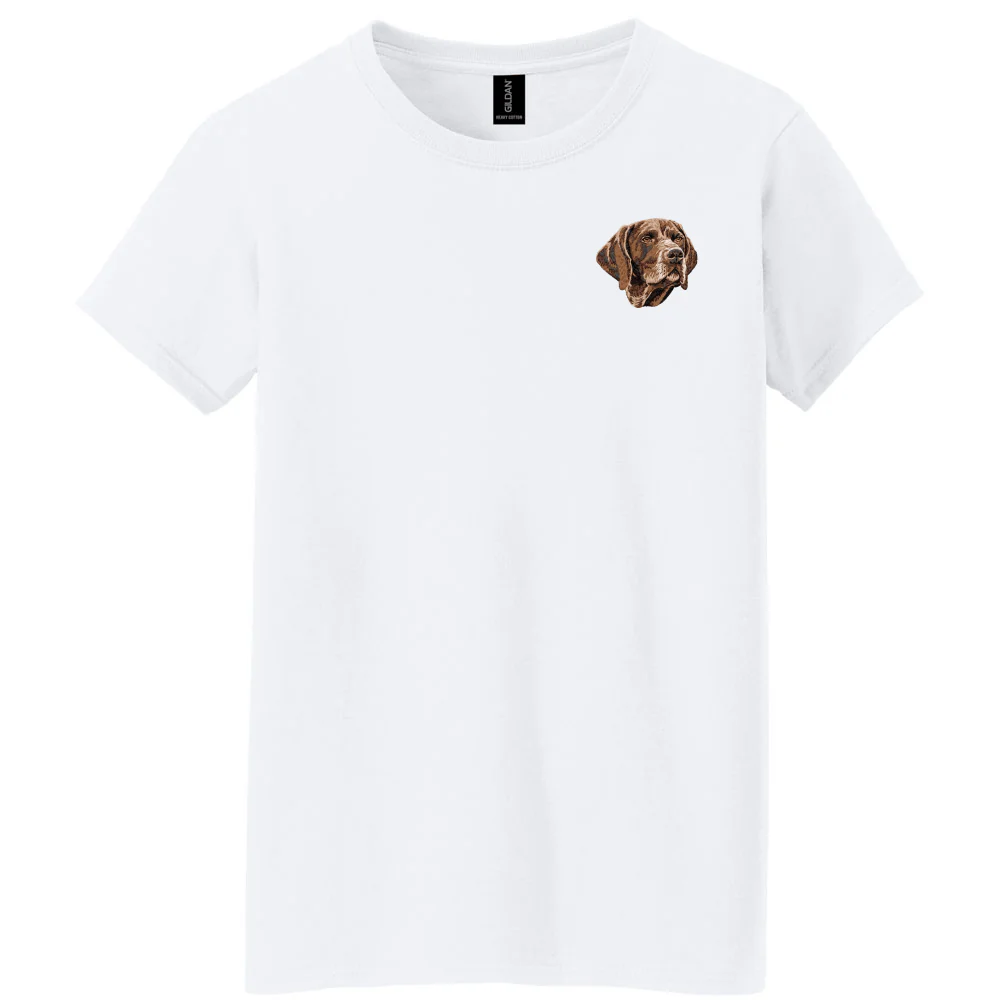 German Wirehaired Pointer Embroidered Women's T-Shirt - Image 2