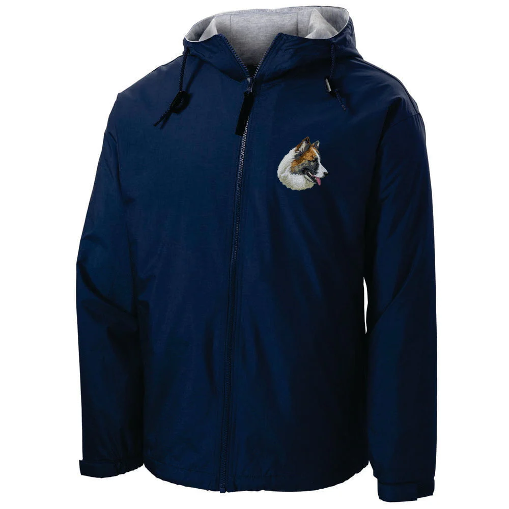 Icelandic Sheepdog Embroidered Hooded Jacket