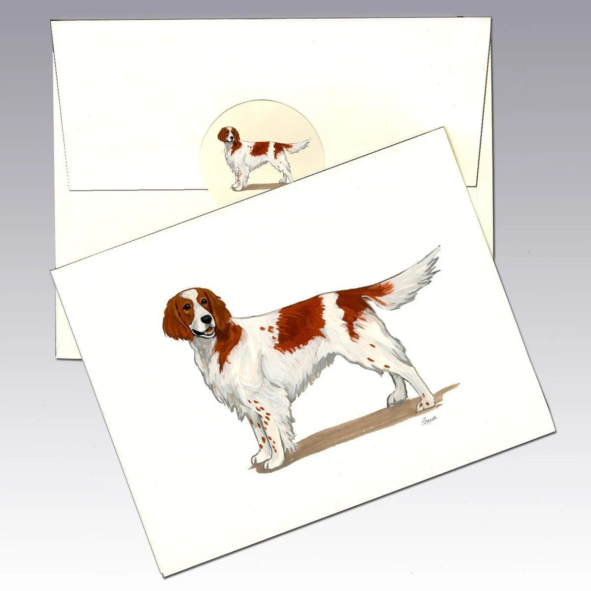 Irish Red & White Setter Note Cards