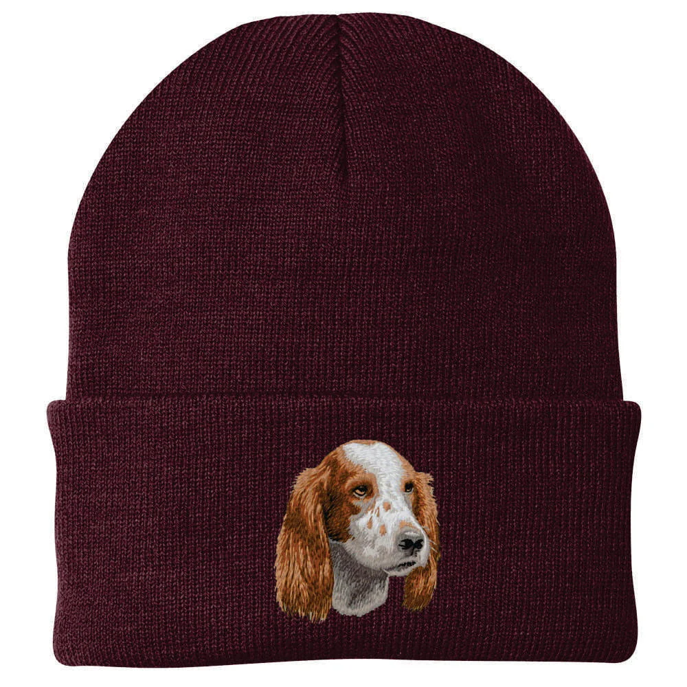 Irish Red & White Setter Embroidered Beanie