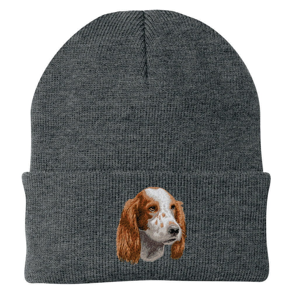 Irish Red & White Setter Embroidered Beanie - Image 2