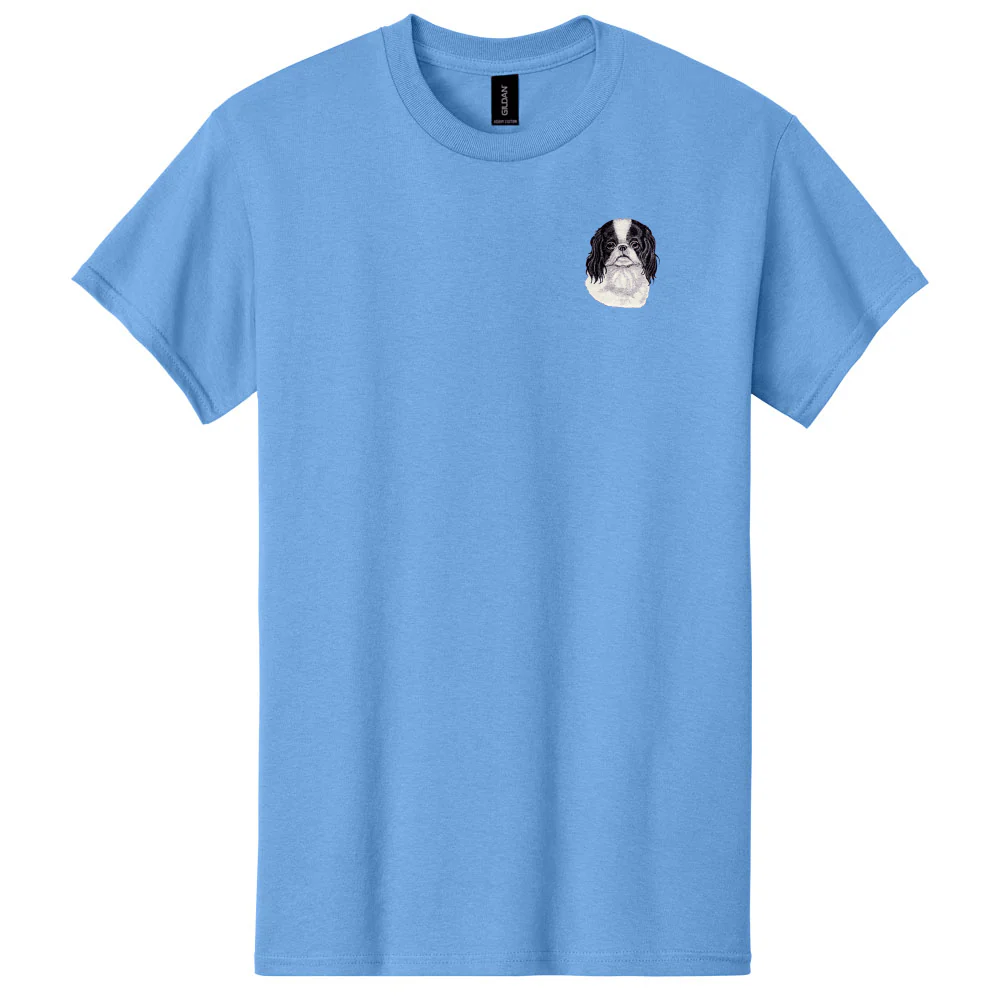 Japanese Chin Embroidered Men's T-Shirt