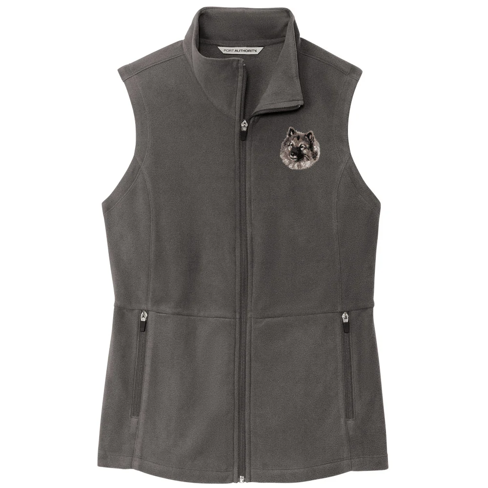 Keeshond Embroidered Women's Fleece Vest - Image 2