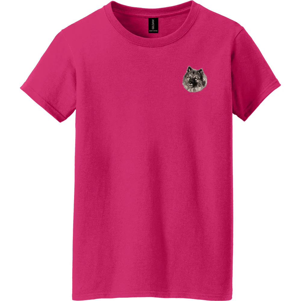 Keeshond Embroidered Women's T-Shirt