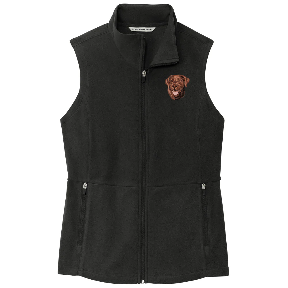 Labrador Retriever Embroidered Women's Fleece Vest - Image 8
