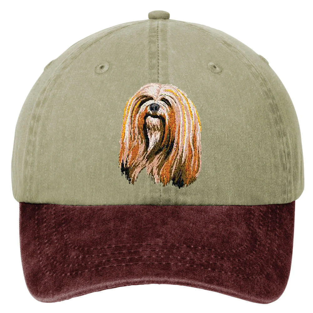 Lhasa Apso  Embroidered Two Tone Baseball Cap - Image 2