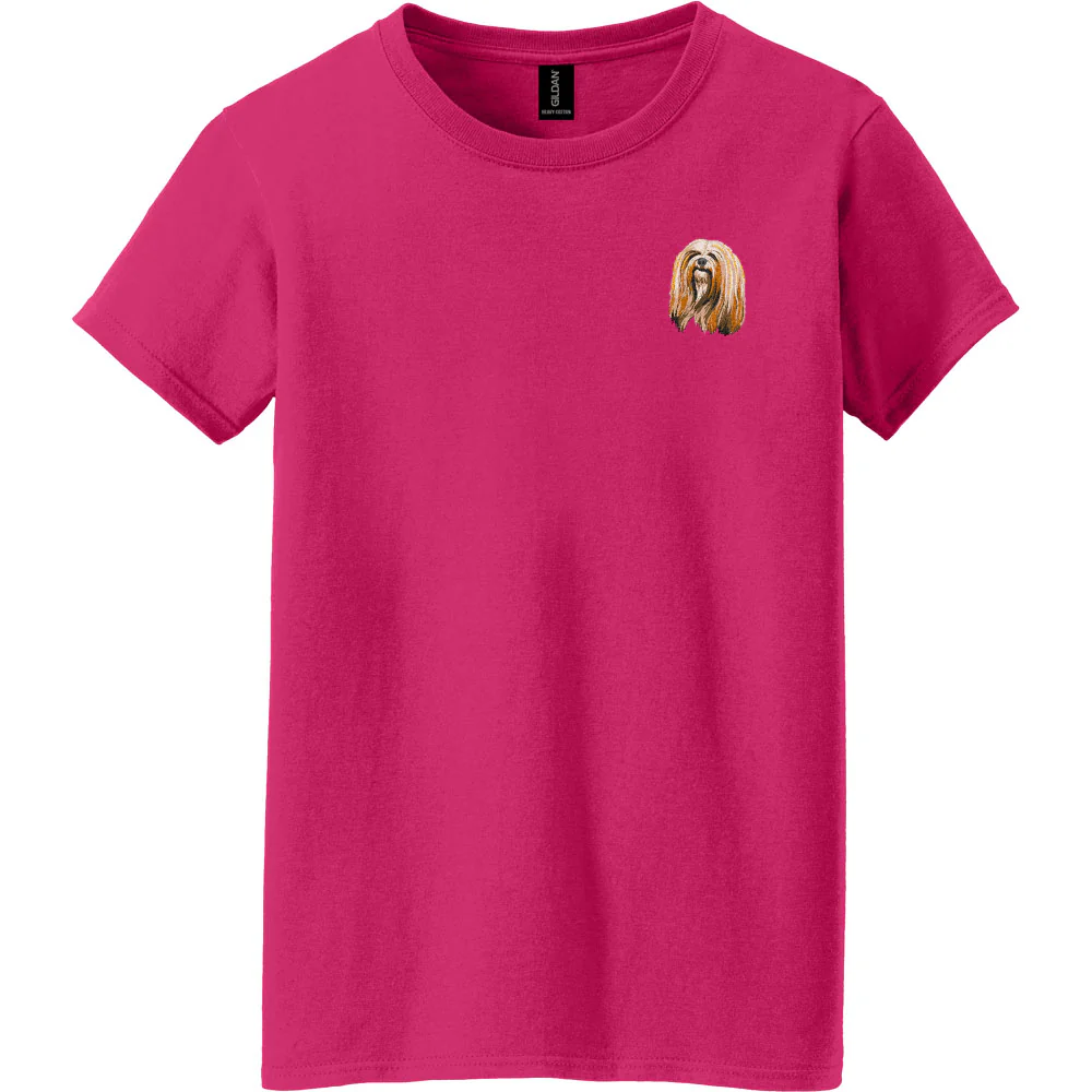 Lhasa Apso Embroidered Women's T-Shirt - Image 2