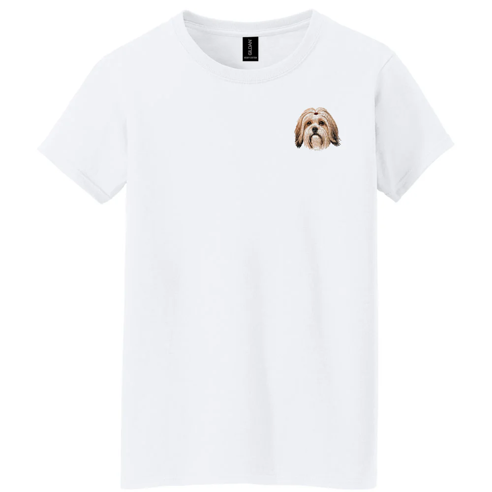 Lhasa Apso Embroidered Women's T-Shirt - Image 3