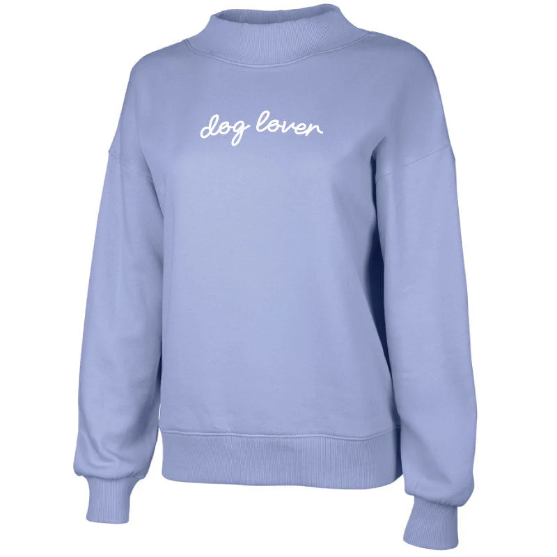 Dog Lover Embroidered Mock Neck Sweatshirt - Image 3