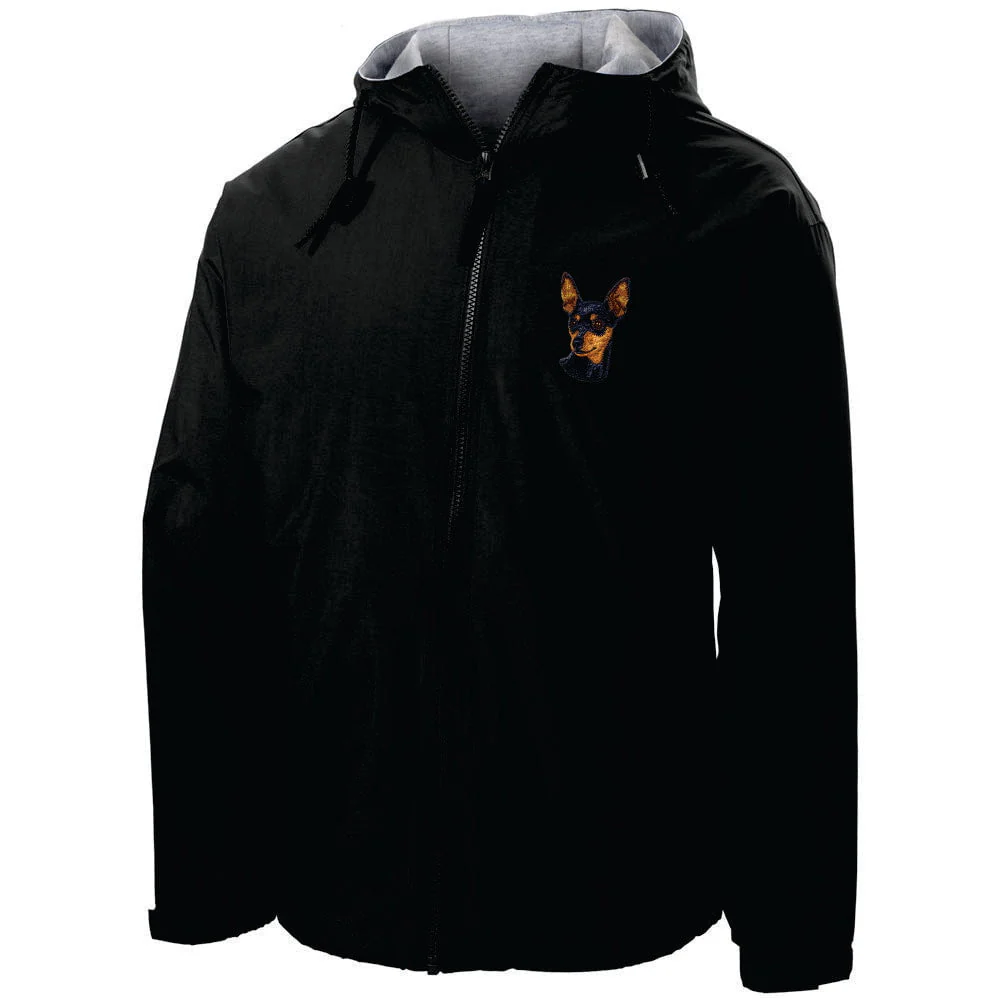Miniature Pinscher Embroidered Hooded Jacket - Image 2