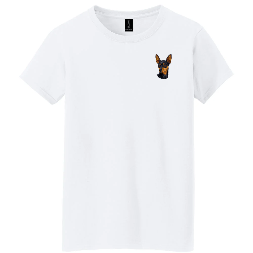 Miniature Pinscher Embroidered Women's T-Shirt - Image 2