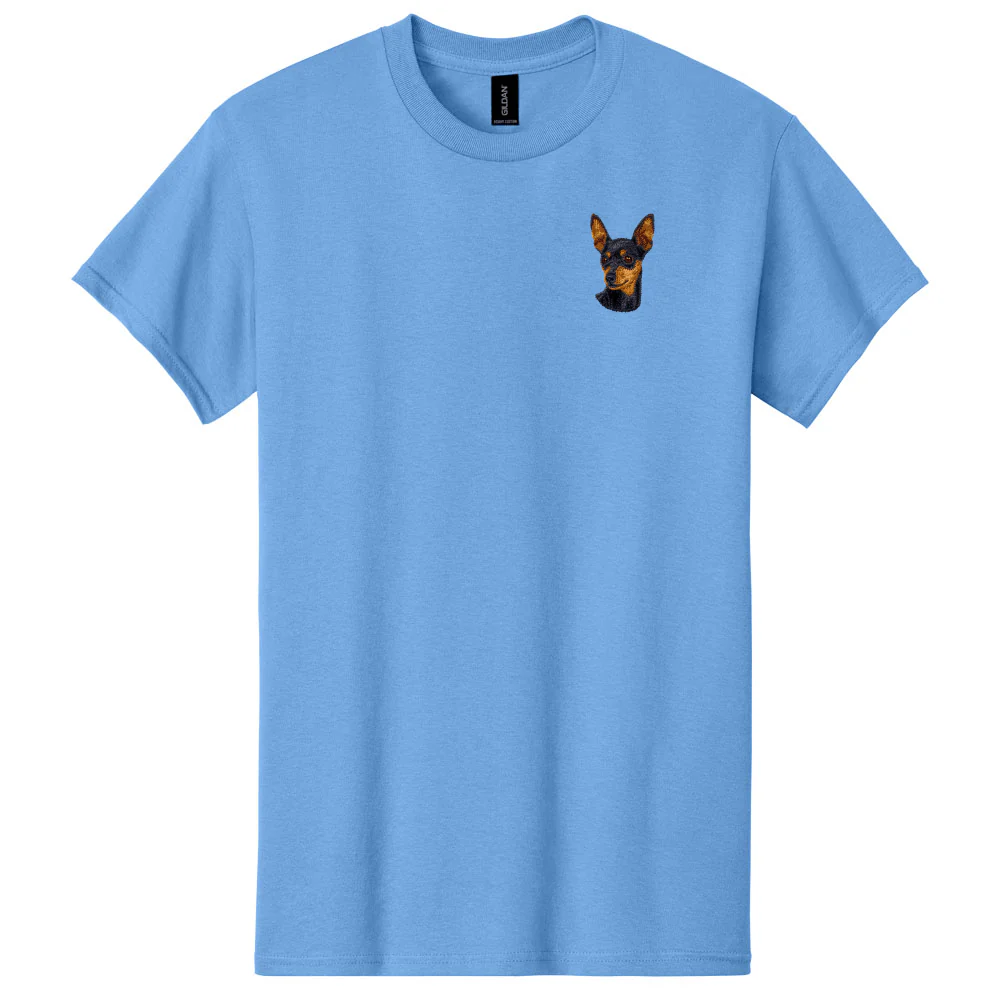 Miniature Pinscher Embroidered Men's T-Shirt