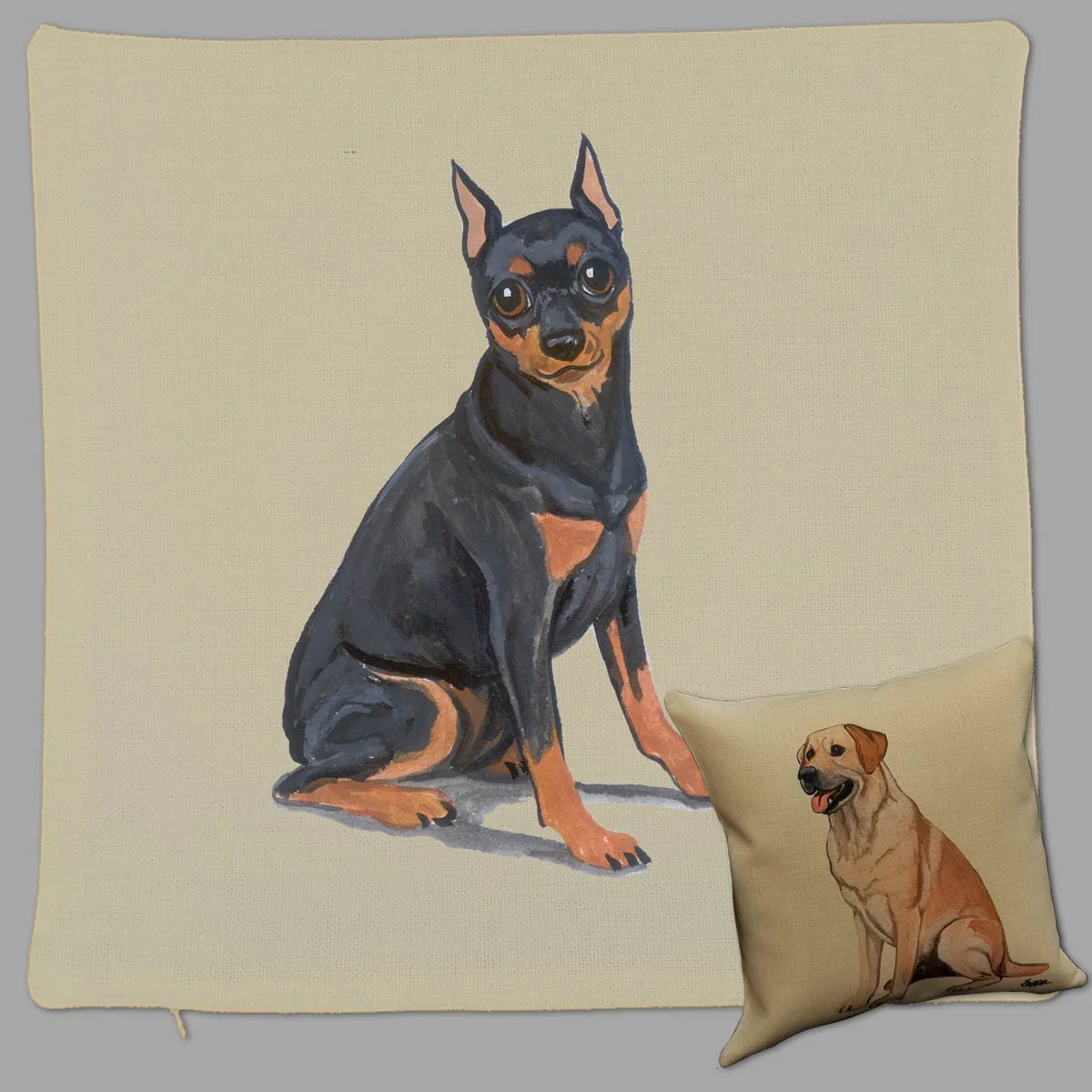 Miniature Pinscher Pillow Cover