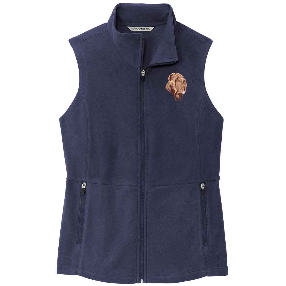 Neapolitan Mastiff Embroidered Women's Fleece Vest - Image 2