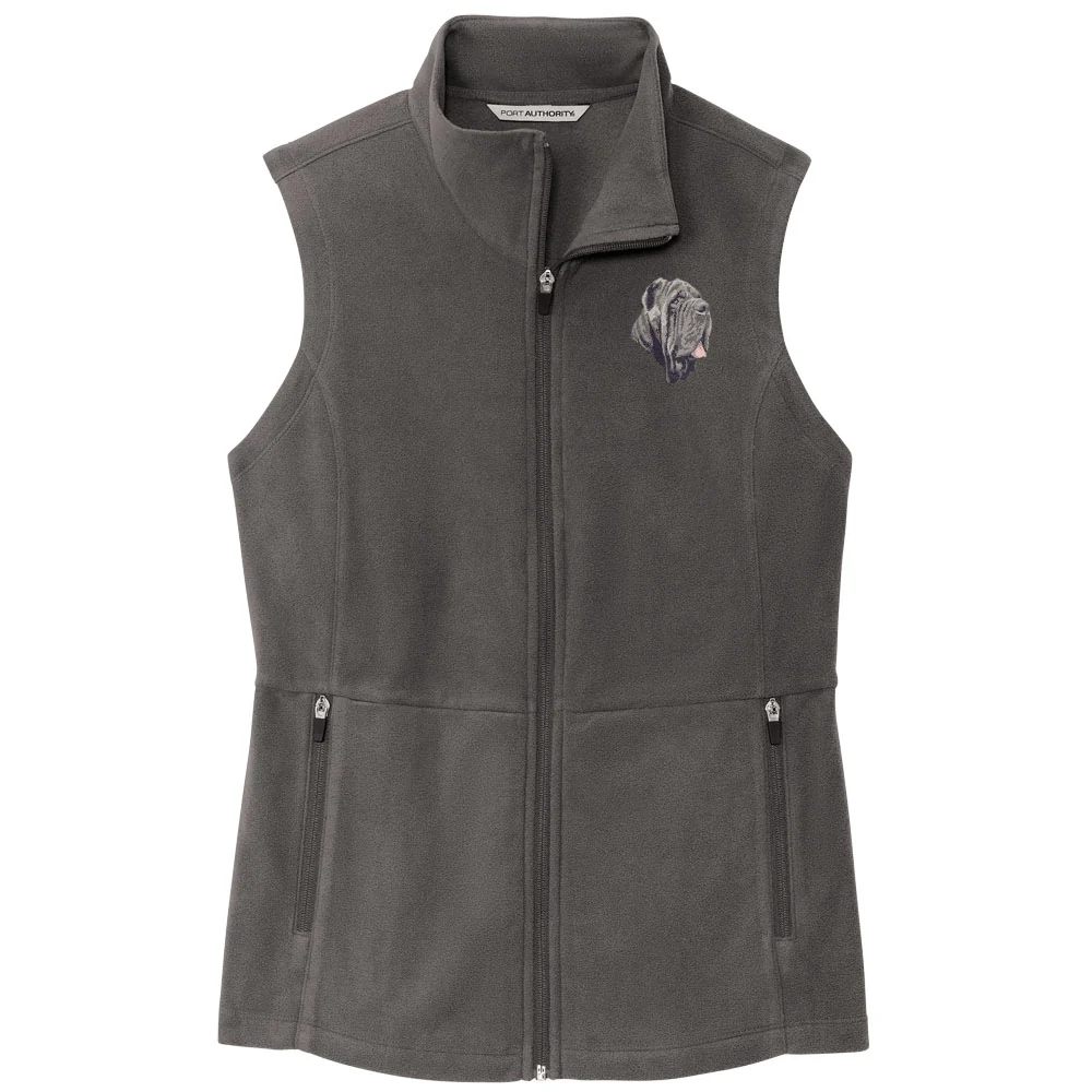 Neapolitan Mastiff Embroidered Women's Fleece Vest - Image 3