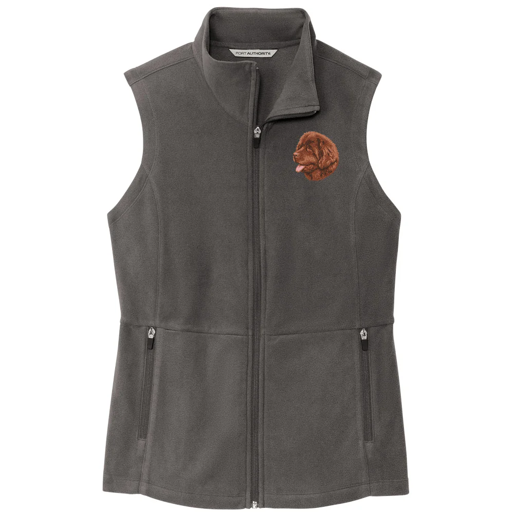 Newfoundland Embroidered Women's Fleece Vest - Image 5