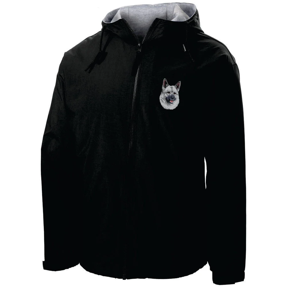 Norwegian Elkhound Embroidered Hooded Jacket - Image 2