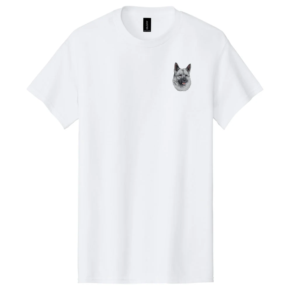 Norwegian Elkhound Embroidered Men's T-Shirt - Image 3