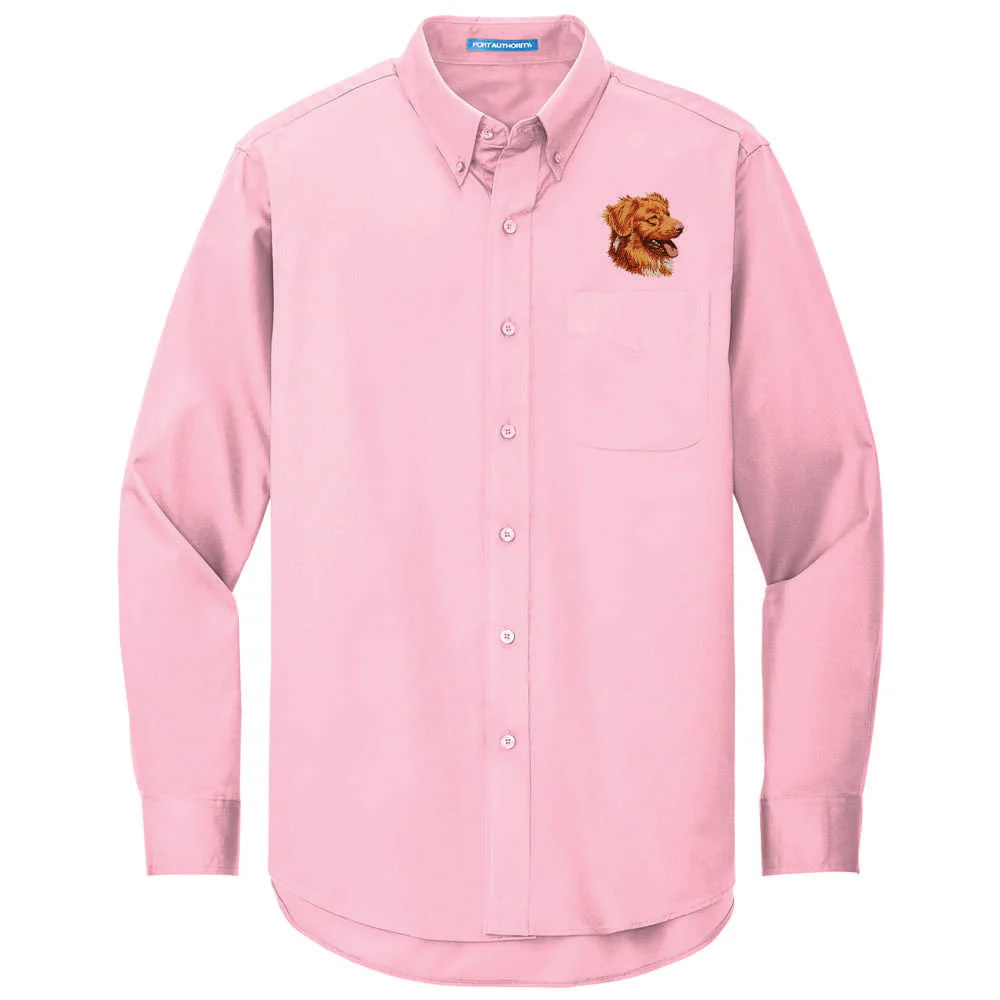 Nova Scotia Duck Tolling Retriever Embroidered Long Sleeve Button Up Shirt - Image 4
