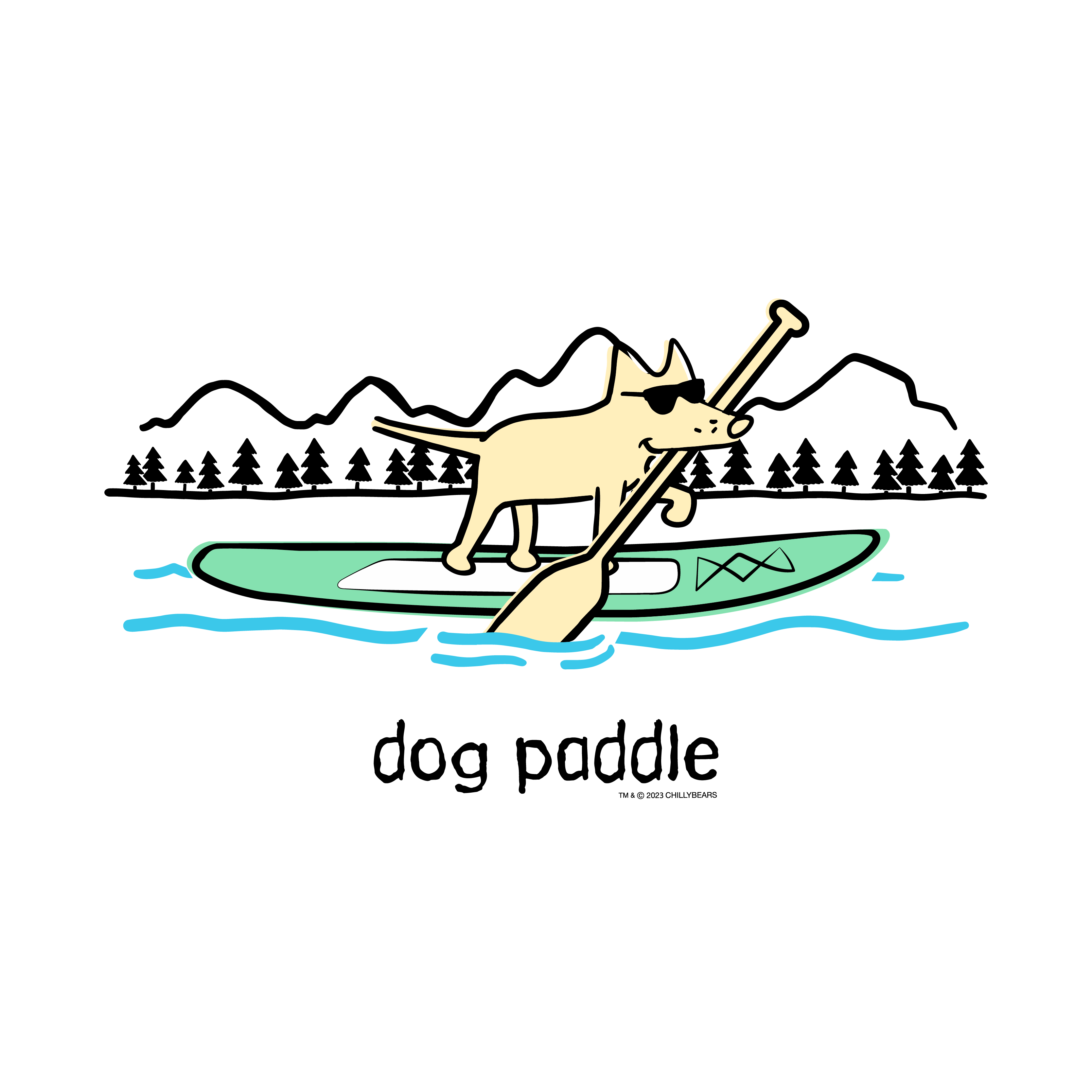 Dog Paddle - Large Coffee Mug - Image 2