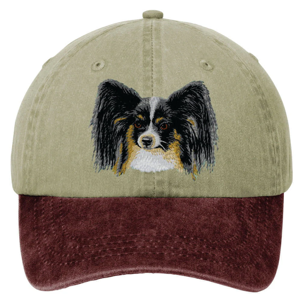 Papillon  Embroidered Two Tone Baseball Cap - Image 2