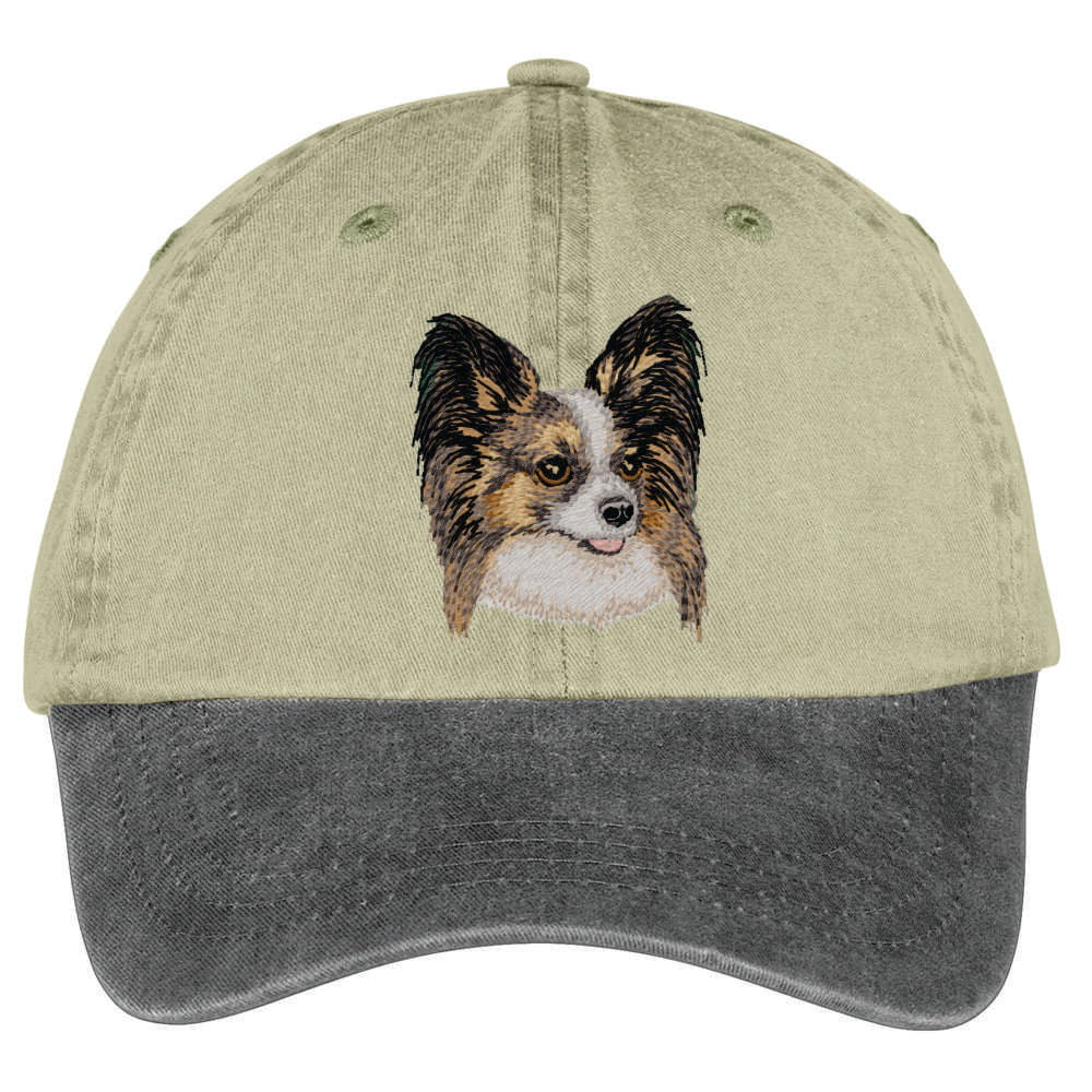 Papillon  Embroidered Two Tone Baseball Cap - Image 3