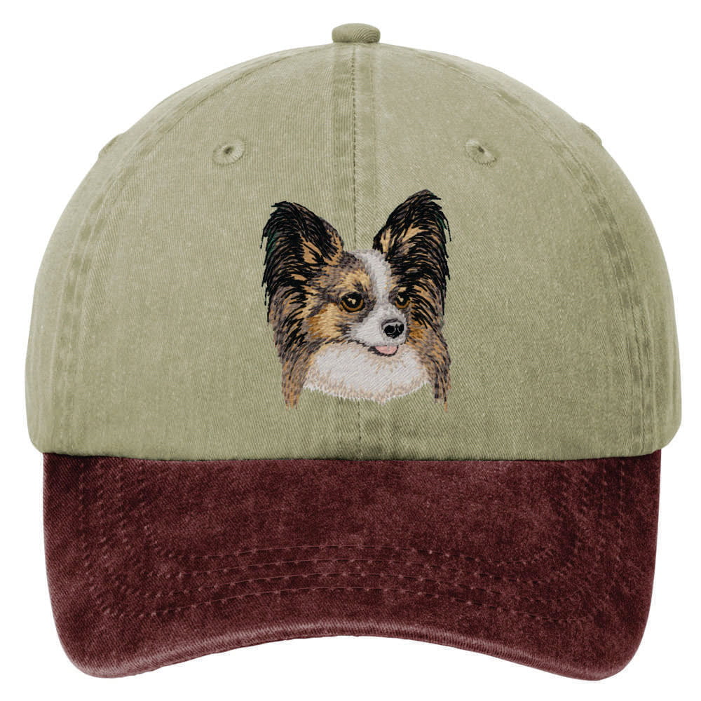 Papillon  Embroidered Two Tone Baseball Cap - Image 4
