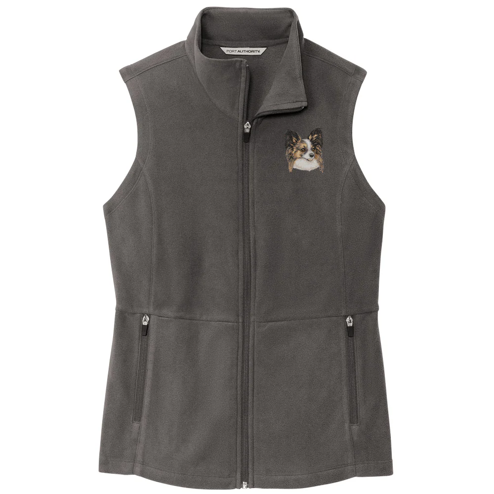 Papillon Embroidered Women's Fleece Vest - Image 4