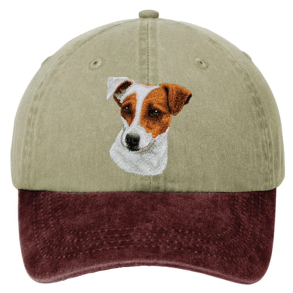 Parson Russell Terrier  Embroidered Two Tone Baseball Cap - Image 2