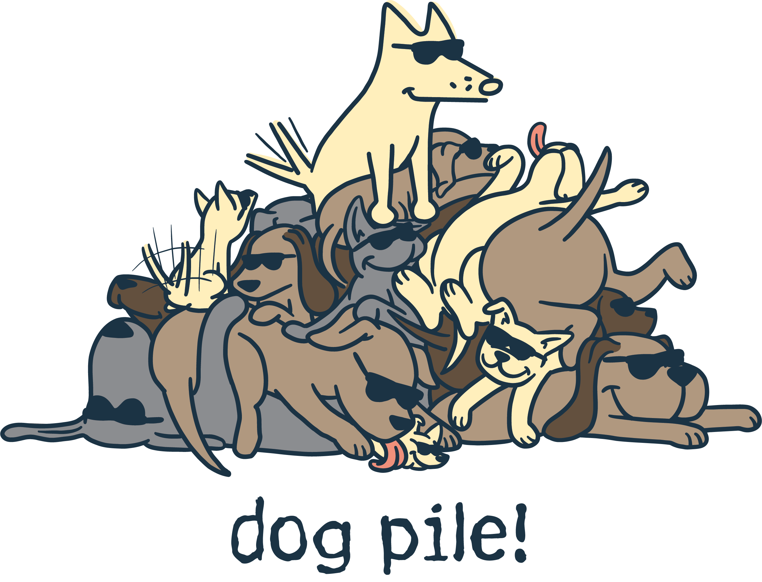 Dog Pile - Large Coffee Mug - Image 2