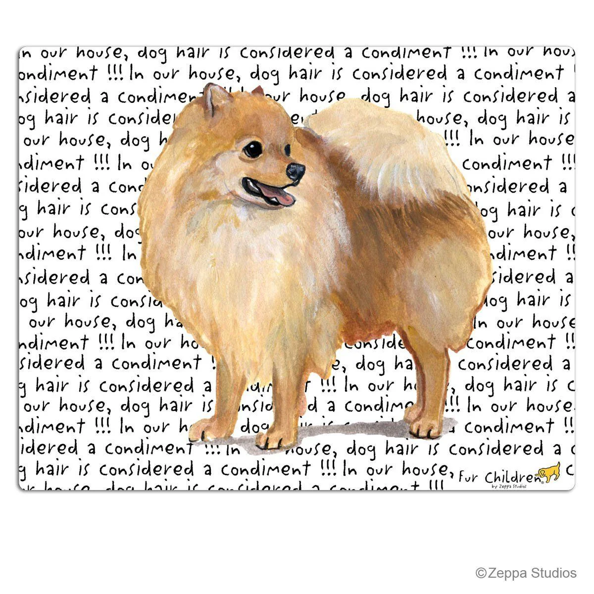 Pomeranian, Red Cutting Board