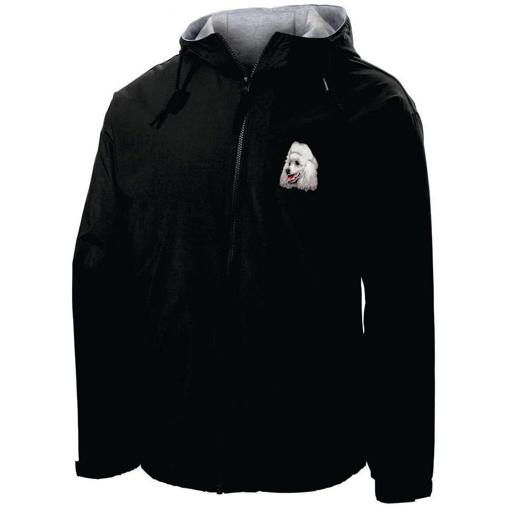 Poodle Embroidered Hooded Jacket