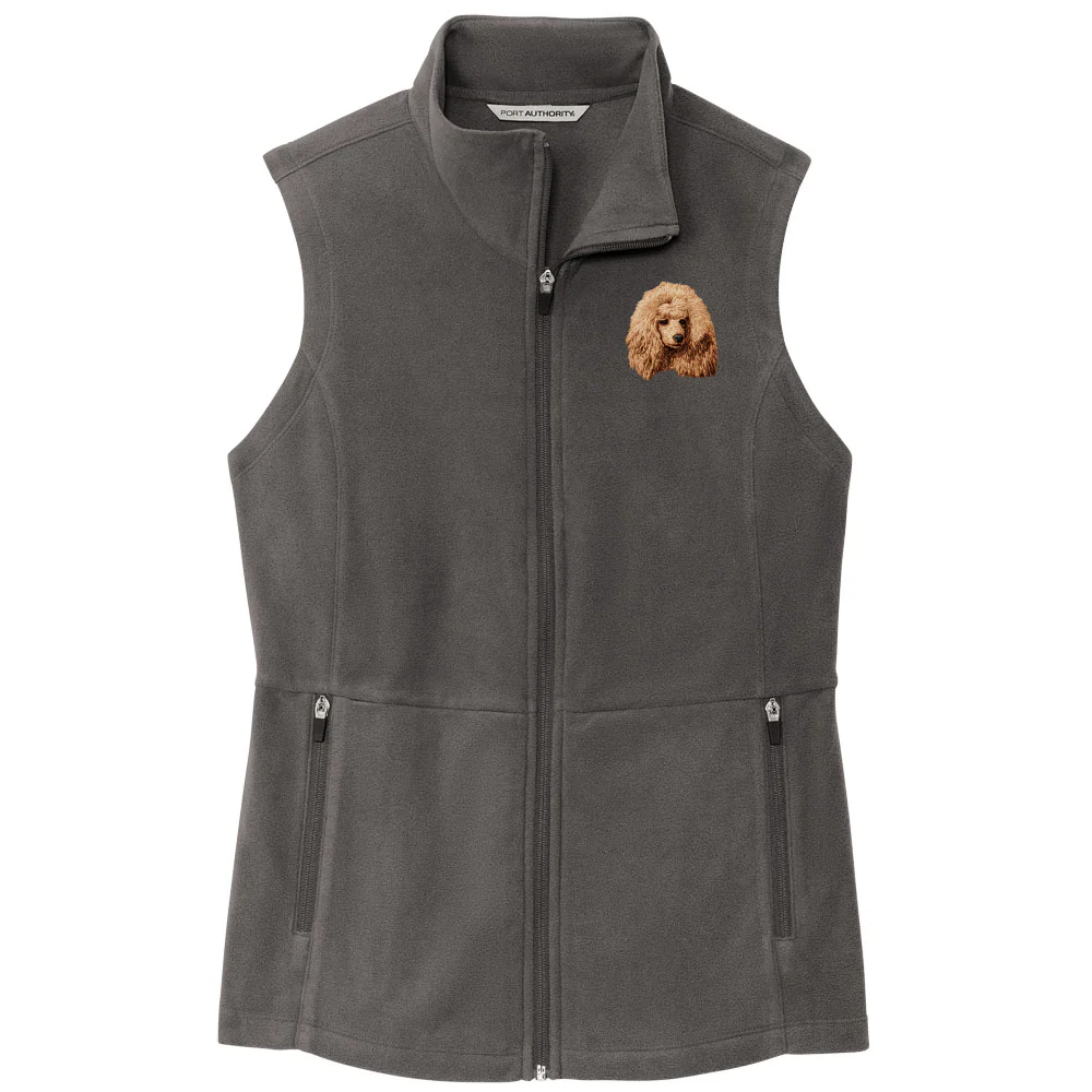 Poodle Embroidered Women's Fleece Vest - Image 5