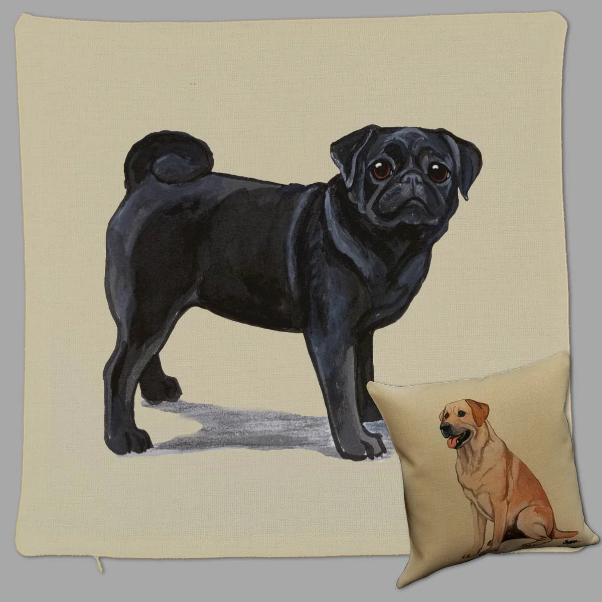 Pug Pillow Cover - Image 2