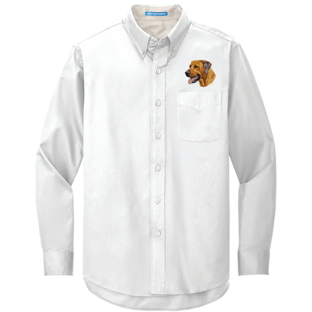 Rhodesian Ridgeback Embroidered Long Sleeve Button Up Shirt - Image 2