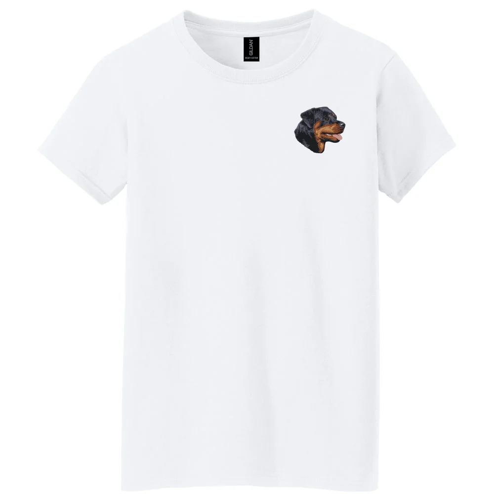Rottweiler Embroidered Women's T-Shirt - Image 2