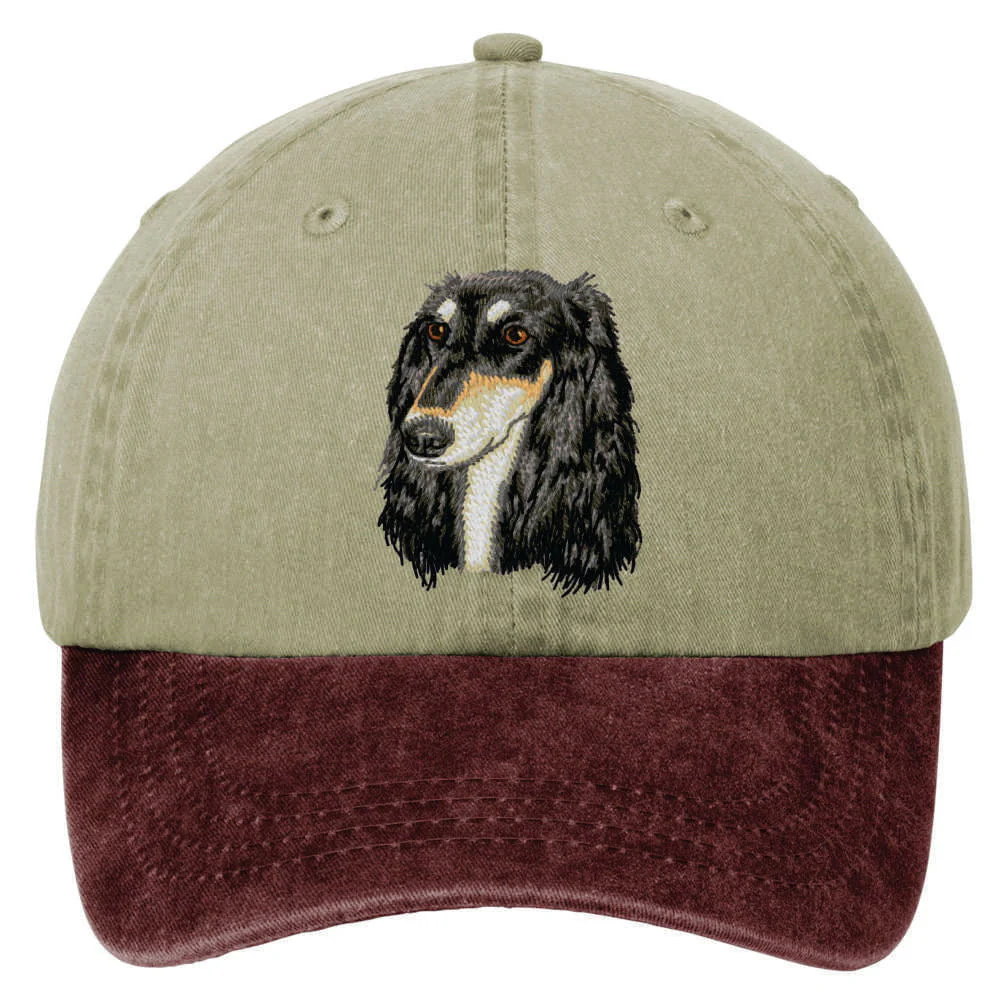 Saluki  Embroidered Two Tone Baseball Cap - Image 2
