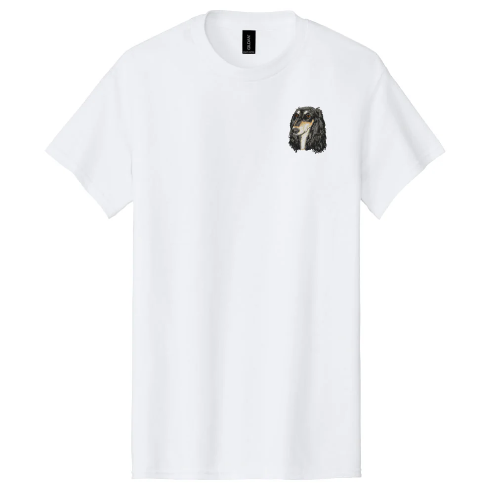 Saluki Embroidered Men's T-Shirt - Image 3