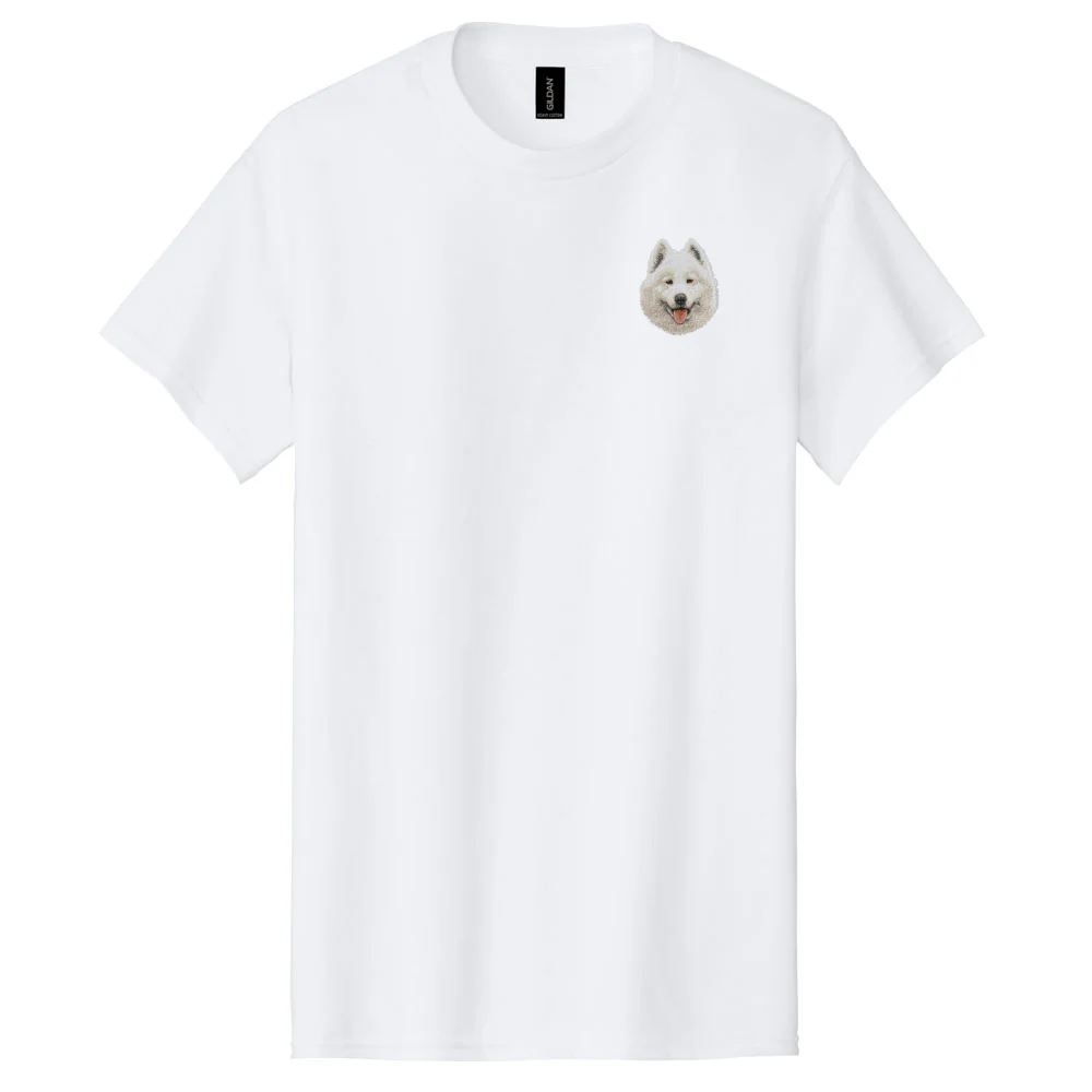 Samoyed Embroidered Men's T-Shirt - Image 3