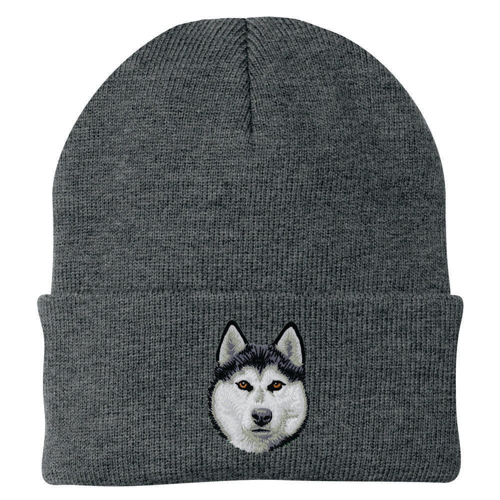 Siberian Husky Embroidered Beanie - Image 3