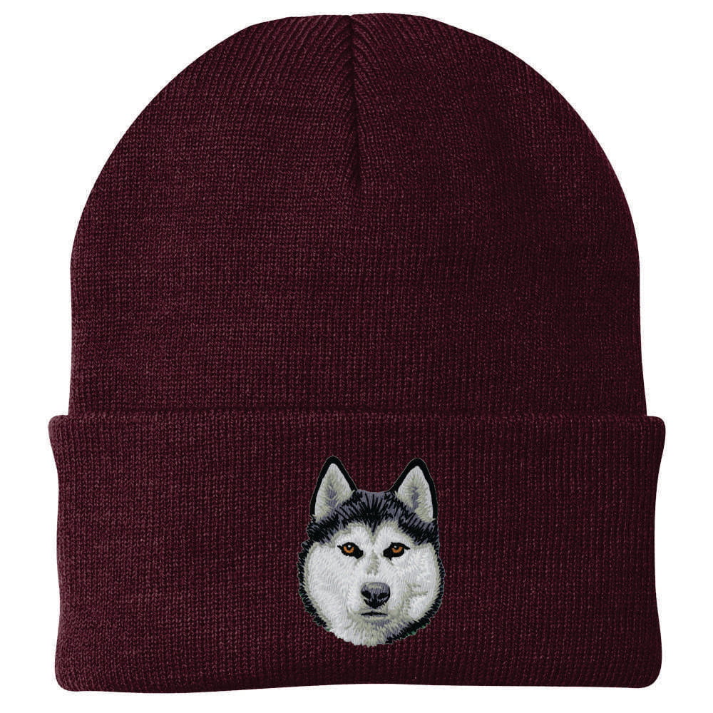 Siberian Husky Embroidered Beanie - Image 4