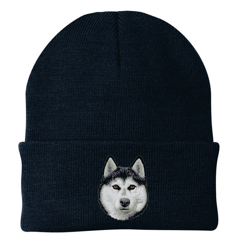 Siberian Husky Embroidered Beanie - Image 5