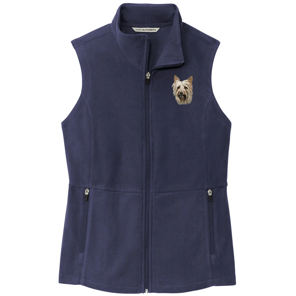 Silky Terrier Embroidered Women's Fleece Vest
