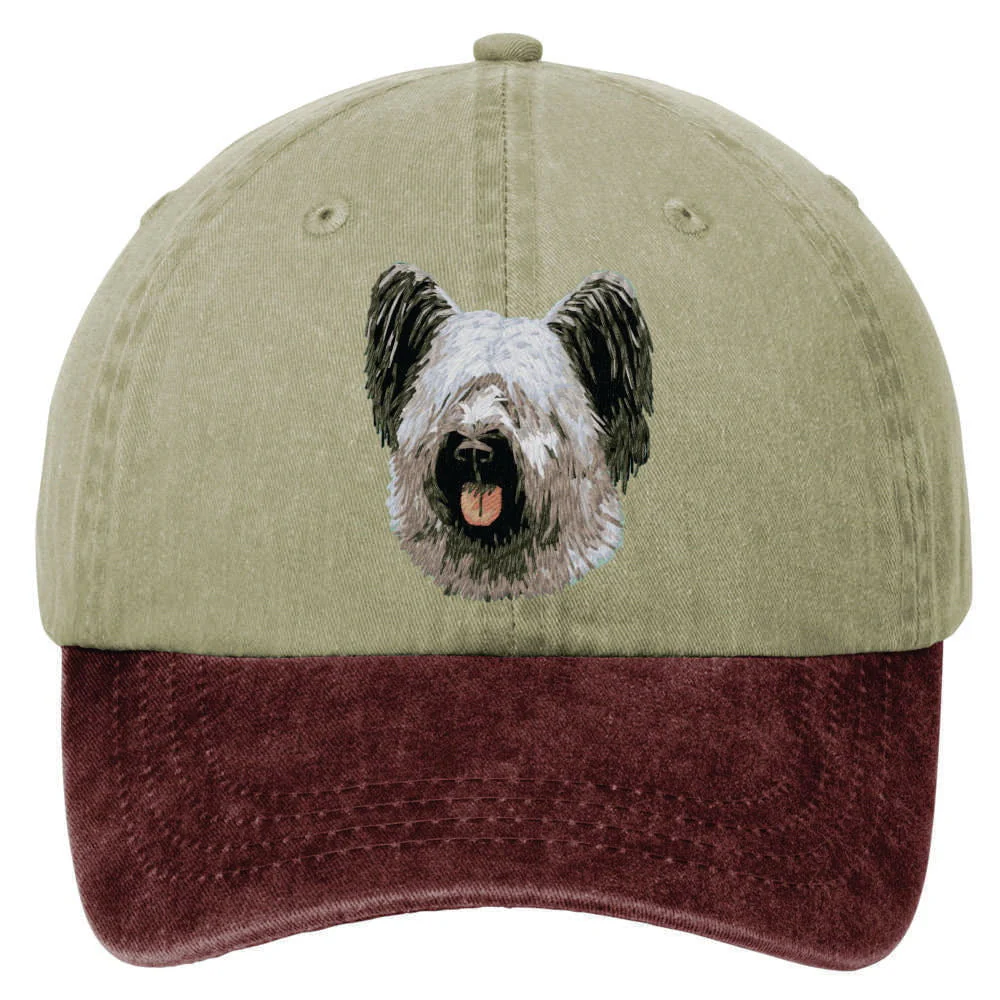 Skye Terrier  Embroidered Two Tone Baseball Cap - Image 2