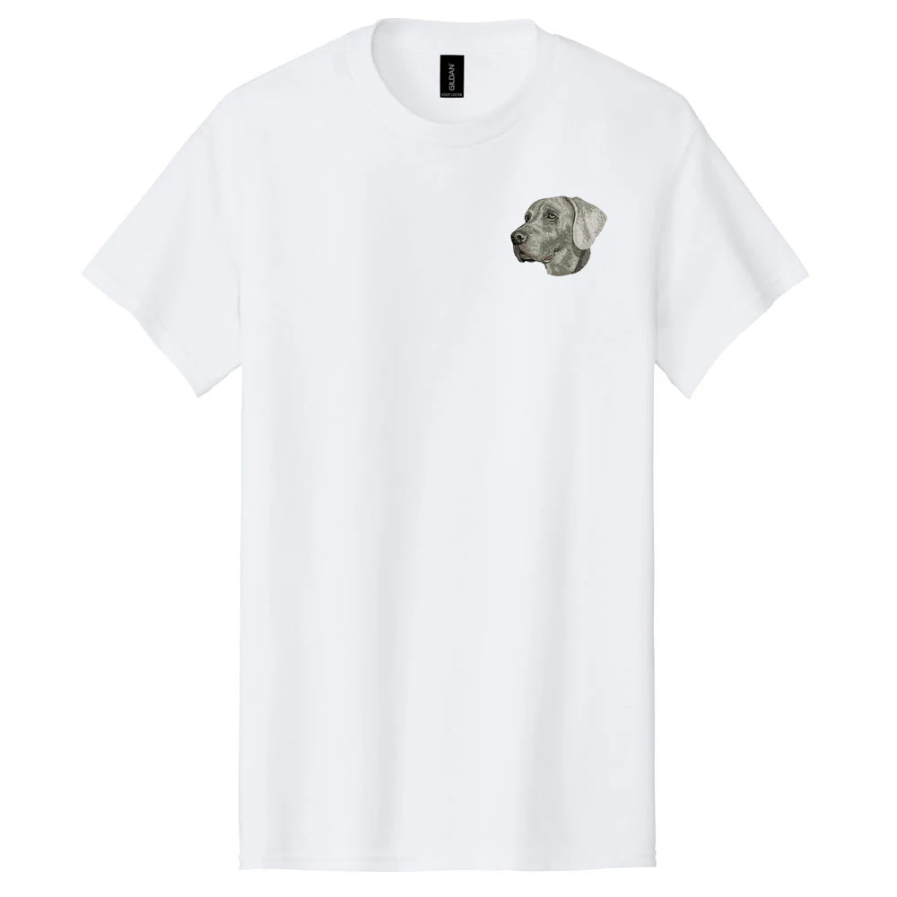 Weimaraner Embroidered Men's T-Shirt - Image 3